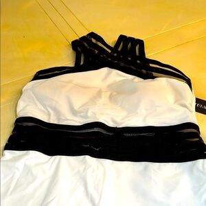 TEMPT ME BATHING SUIT SIZE M  WHITE AND BLACK
